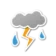Orage faible ou modéré avec grêle